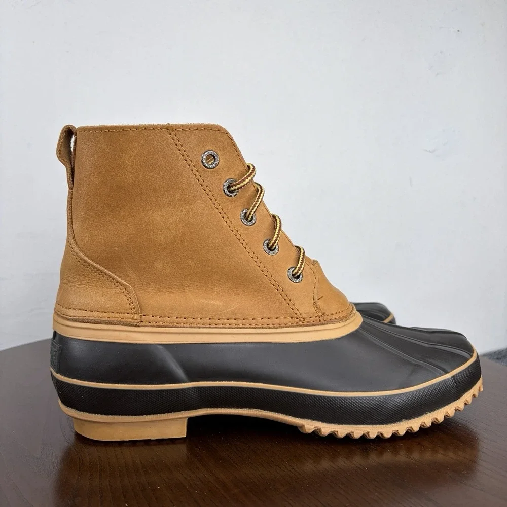 Wolverine Boots Men's 11 Brown Black Leather Waterproof Duck Rain Snow Winter